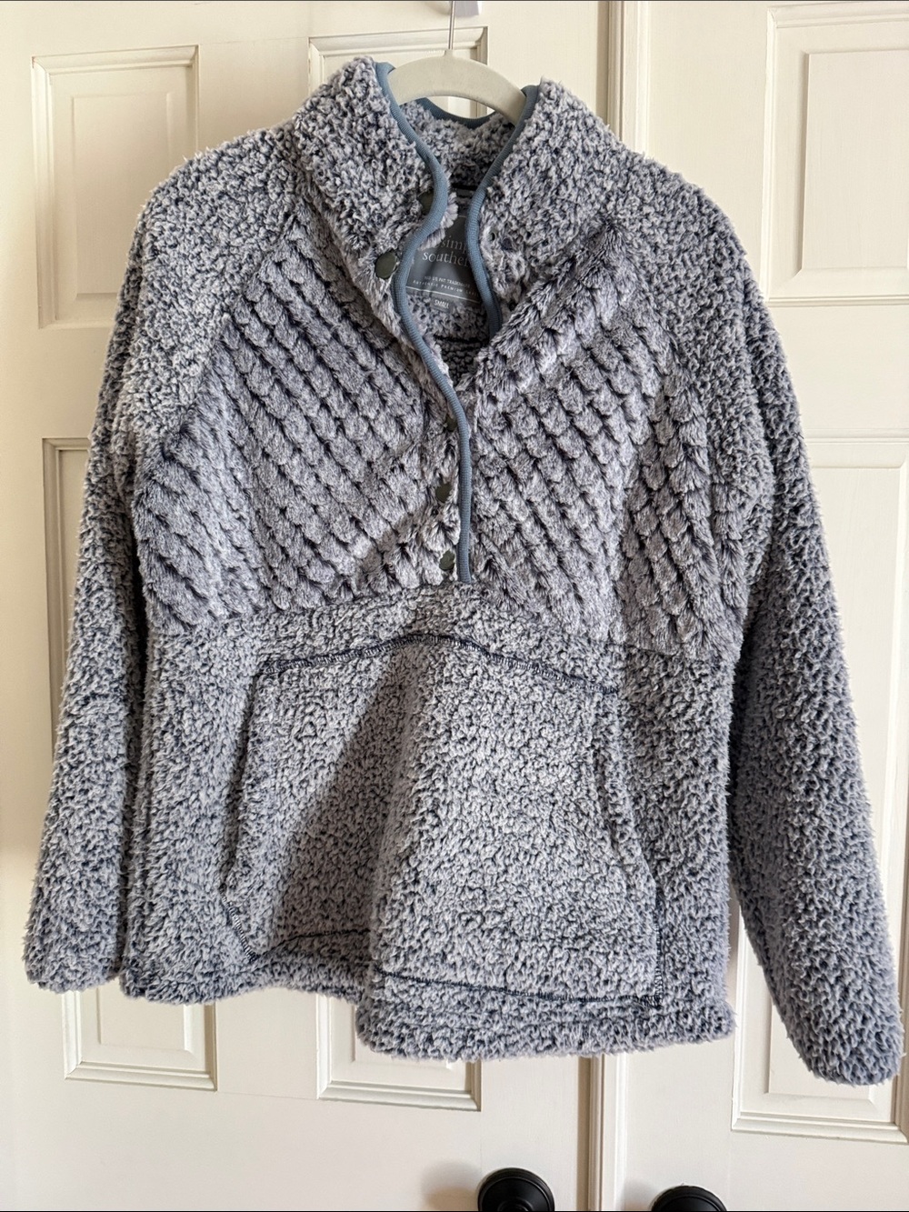 Simply Southern Gray Plush Sherpa Pullover